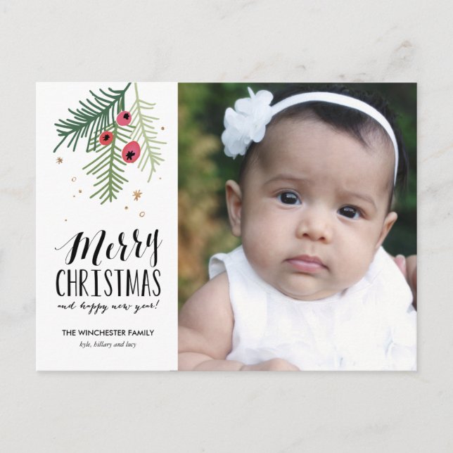 Cartão Postal De Festividades Coleção de Berry de feliz (Frente)