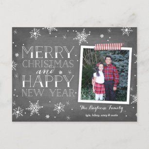 Cartão Postal De Festividades Coleção de Flocos de Neve desenhados à mão