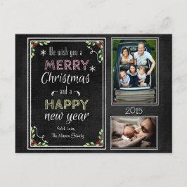 Cartão Postal De Festividades Coleção de Natal de Quadro Chalkboard
