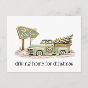 Cartão Postal De Festividades Coleta de Natal Personalizada Sage Verde Dourado R