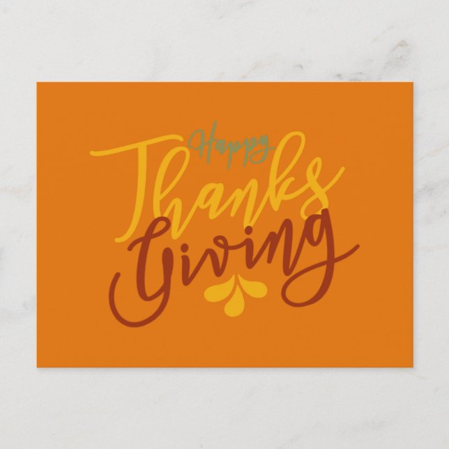 Cartão Postal De Festividades Colheita de Bênçãos (Frente)