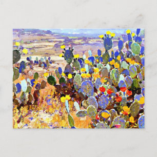 Cartão Postal De Festividades Com Cacti, Julian Onderdonk,