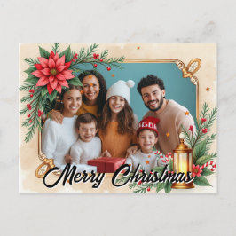 Cartão Postal De Festividades Com foto própria Desfile de Poinsettia