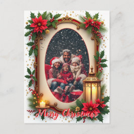 Cartão Postal De Festividades Com foto própria Sentimentos Nevados