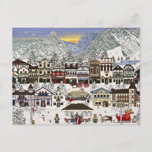 Cartão Postal De Festividades Comemorando as Festas de Fim de Ano em Leavenworth