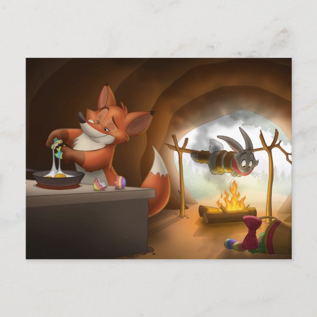 Cartão Postal De Festividades Comensal da páscoa (Frente)