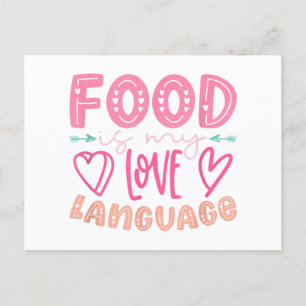 Cartão Postal De Festividades Comida É Minha Língua De Amor - Chef De Chef De Co