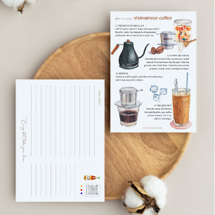 Cartão Postal De Festividades Como Fazer Cartão-Postal De Café De Leite Vietnami
