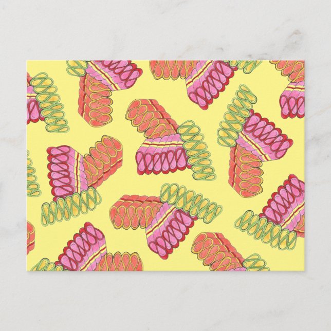 Cartão Postal De Festividades Compro Docinho de Fita Fashiado Velho  de Fita de  (Frente)