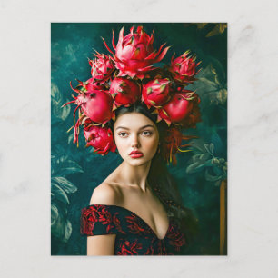 Cartão Postal De Festividades Conceito de Moda Fruta do Dragão