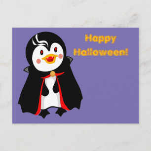 Cartão Postal De Festividades Conde Pengula Feliz Halloween
