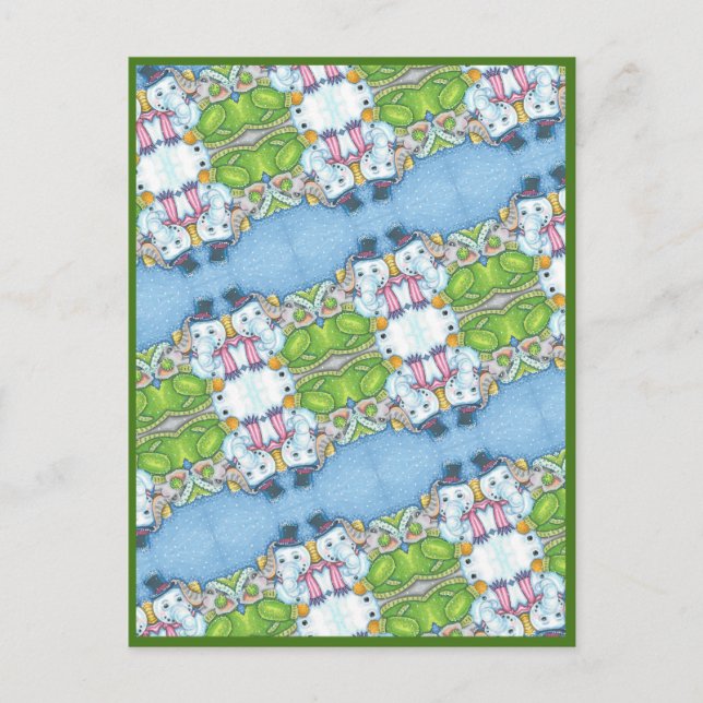 CARTÃO POSTAL DE FESTIVIDADES CONSTRUÇÃO ELEFANTE DE NATAL CHRISTMAS PACHYDERM S (Frente)