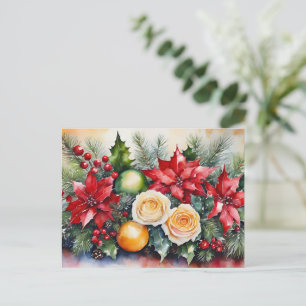 Cartão Postal De Festividades Convênio Floral de Natal
