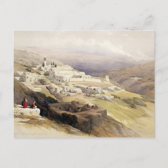 Cartão Postal De Festividades Convent of the Terra Santa, Nazareth (Frente)