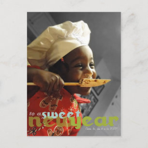 Cartão Postal De Festividades Cook a Sweet New Year Photo Postcard