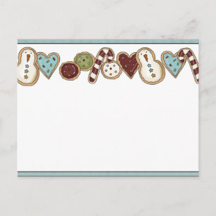 Cartão Postal De Festividades Cookie de Natal