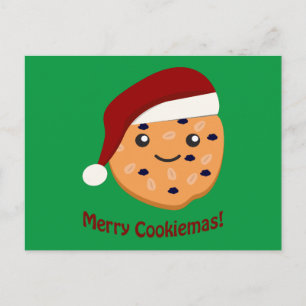 Cartão Postal De Festividades Cookiemas de feliz cookie de Natal