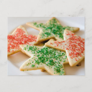 Cartão Postal De Festividades Cookies de Natal