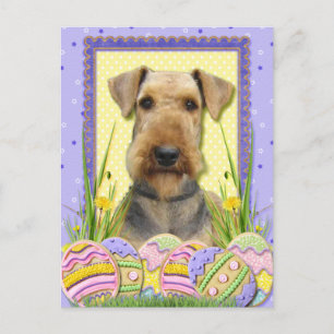 Cartão Postal De Festividades Cookies de Ovos de Páscoa - Airedale