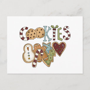Cartão Postal De Festividades Cookies para Papais noeis e presentes