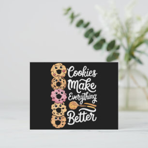 Cartão Postal De Festividades Cookies Torna Tudo Melhor Um Natal Engraçado