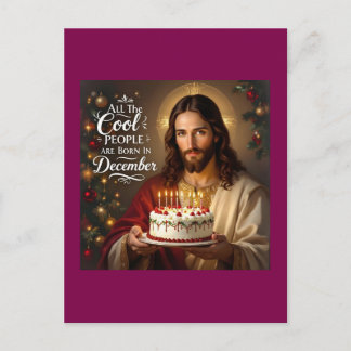 Cartão Postal De Festividades Cool people born in december