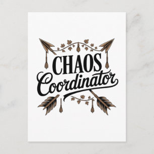 Cartão Postal De Festividades Coordenador de Caos