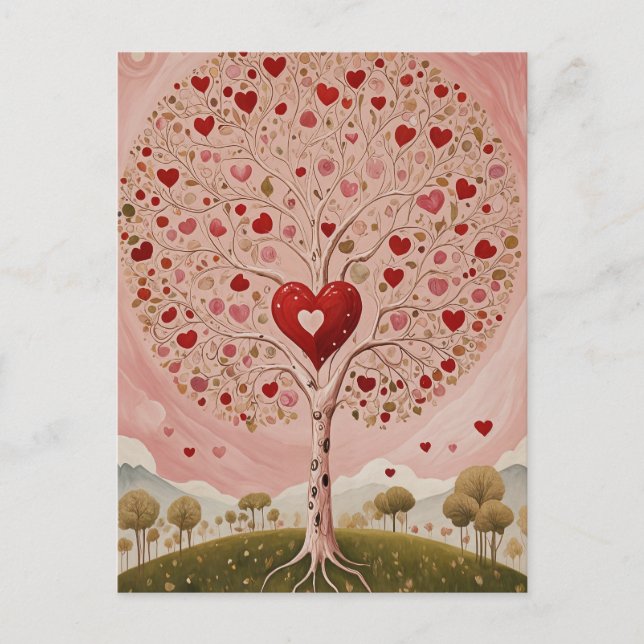 Cartão Postal De Festividades Coração (Frente)