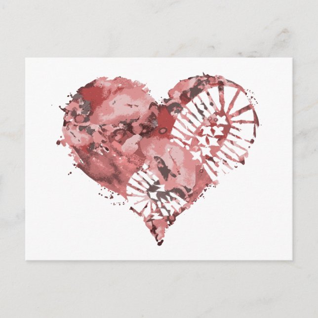 Cartão Postal De Festividades coração do estômago de inicialização (Frente)