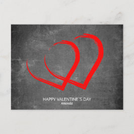 Cartão Postal De Festividades Corações de Lousa Dia dos Namorados Moderno