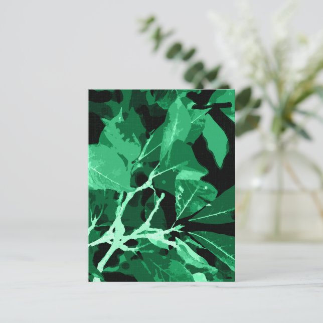 Cartão Postal De Festividades Cores do outono, folhas 7 (Em pé/Frente)