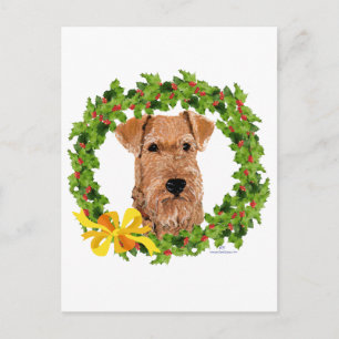 Cartão Postal De Festividades Coroa de Natal