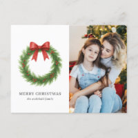 Coroa de Natal em Aquarela Foto Moderno Natal