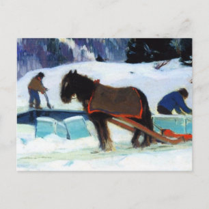Cartão Postal De Festividades Corte De Gelo, Clarence Gagnon