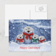 Corujas Fofo de Natal