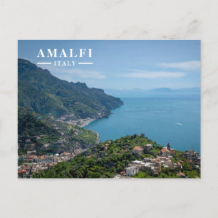 Cartão Postal De Festividades Costa Amalfitana Itália Vista Costeira Cênica