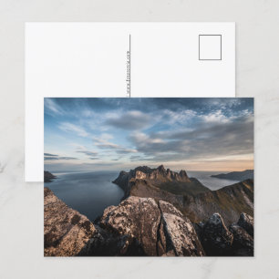 Cartão Postal De Festividades Costa da Noruega