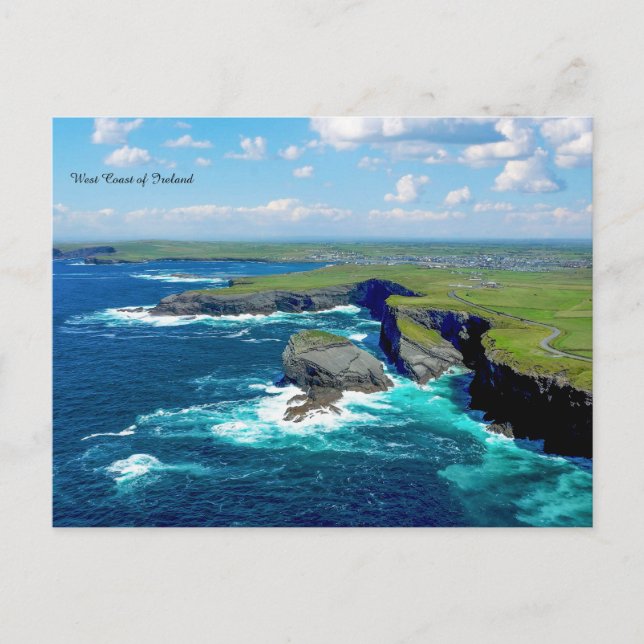 Cartão Postal De Festividades Costa Oeste da Irlanda (Frente)