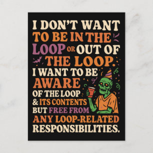 Cartão Postal De Festividades Cota de Responsabilidades Gratuitas de Loop
