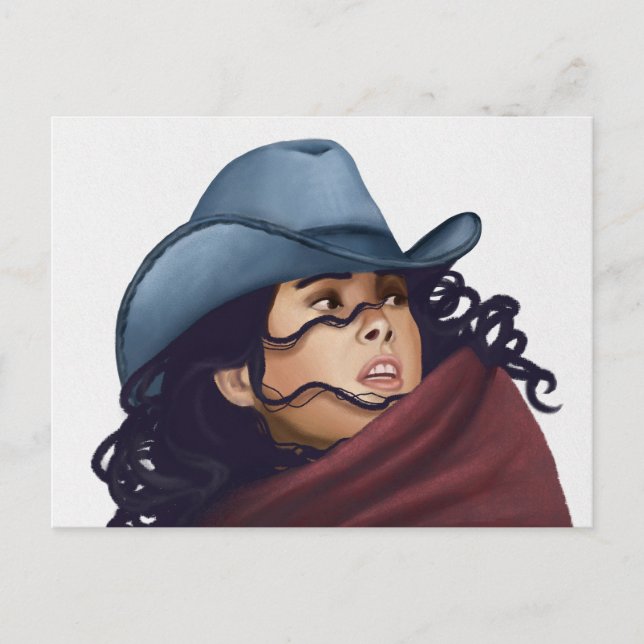 Cartão Postal De Festividades Cowgirl (Frente)