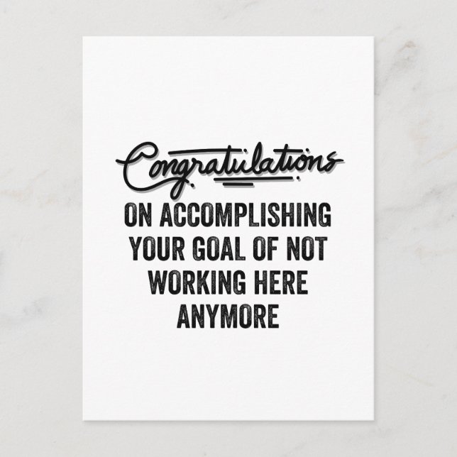 Cartão Postal De Festividades Coworker Goodbye Gift | Abandonando O Colega De Tr (Frente)