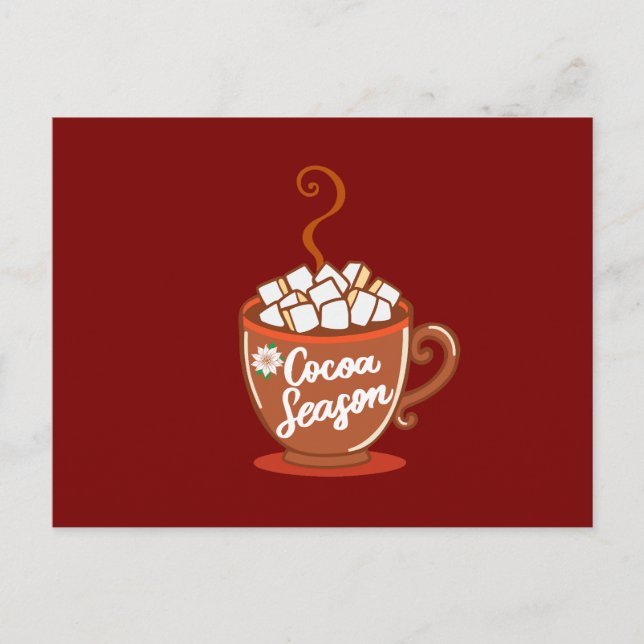 Cartão Postal De Festividades Cozy up with this sweet Cocoa Season design  (Frente)