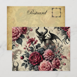 Cartão Postal De Festividades Crematório 🔥-Rosa - Vitoriano Gótico