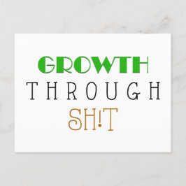 Cartão Postal De Festividades Crescimento por Poop, Cartão Flash de Afirmação Di