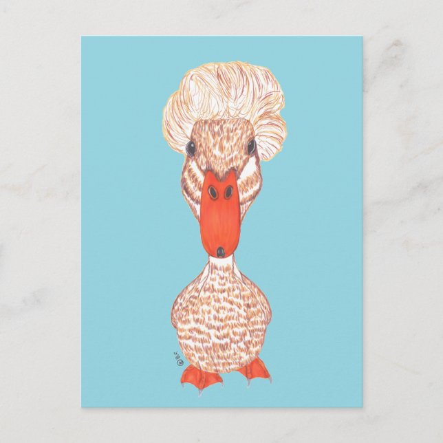 CARTÃO POSTAL DE FESTIVIDADES CRESTED DUCK (Frente)