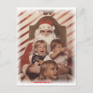 Cartão Postal De Festividades Crianças de Natal choramingando