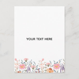 Cartão Postal De Festividades Crie Seu Próprio Floral