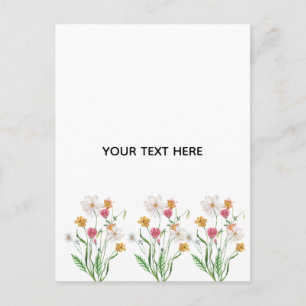 Cartão Postal De Festividades Crie Seu Próprio Floral