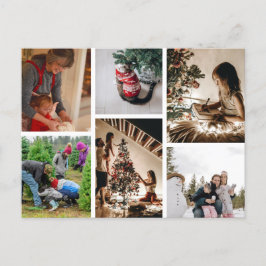 Cartão Postal De Festividades Crie sua própria Colagem de Natal Personalizada 6