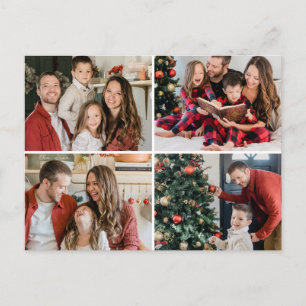 Cartão Postal De Festividades Crie Sua Própria Imagem Personalizada Com 4 Fotos